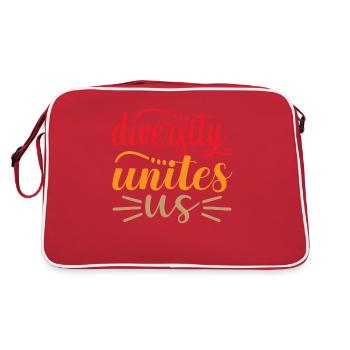 androgynous bisexual gender gay trans binary - Retro Bag - red/white - Back