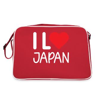 japan Asia Central Japanese Heart - Retro Bag - red/white - Back