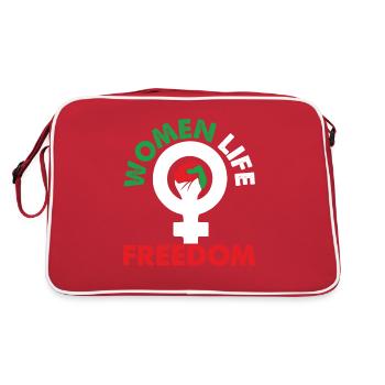 Femmes Vie Liberté Iranienne Mahsa Amini Iran - Sac Retro - rouge/blanc - Dos