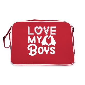 Maman de deux garçons Fête des mères - Sac Retro - rouge/blanc - Dos