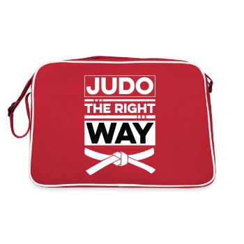 Arts Martiaux Asiatiques Judoka Judo Fighter Geshenk - Sac Retro - rouge/blanc - Dos