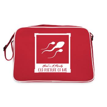 Photo ancienne - Spermium - Sac Retro - rouge/blanc - Dos