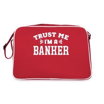 Bank employee Bank Banker Financial institution - Retro Bag - red/white - Back