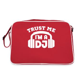 Synthesizer Dj Instrument Saying - Retro Bag - red/white - Back