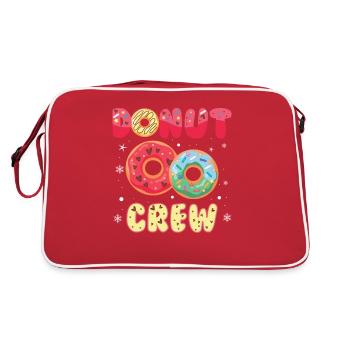 Donut Süssigkeiten Donuts Essen Bäcker Geschenk - Retro Tasche - Rot/Weiß - Hinten