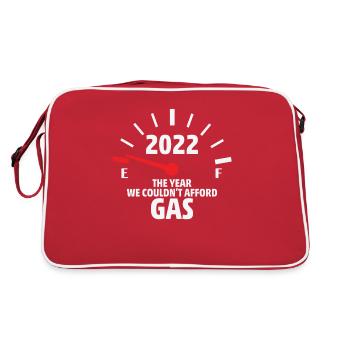 Prix du gaz Inflation Gouvernement Gaz froid Hiver Cher - Sac Retro - rouge/blanc - Dos
