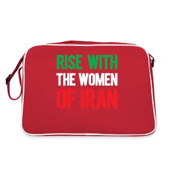 Femmes Vie Liberté Iranienne Mahsa Amini Iran - Sac Retro - rouge/blanc - Dos