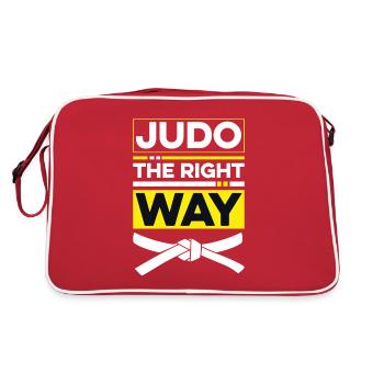 Arts Martiaux Asiatiques Judoka Judo Fighter Geshenk - Sac Retro - rouge/blanc - Dos