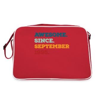 Anniversaire Septembre 1995 Naissance Année de naissance - Sac Retro - rouge/blanc - Dos