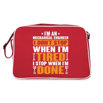 Mechanical Engineer Mechanical Engineer Profession - Retro Bag - red/white - Back