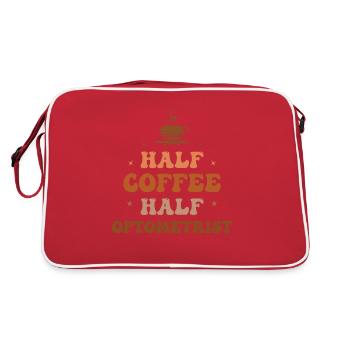 Augenoptiker Optometrist Optiker Augenarzt Kaffee - Retro Tasche - Rot/Weiß - Hinten
