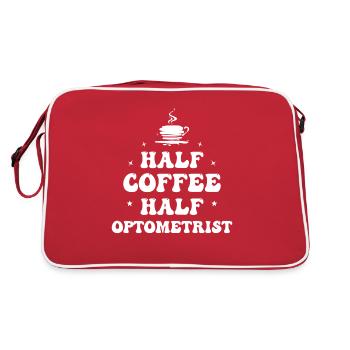 Augenoptiker Optometrist Optiker Augenarzt Kaffee - Retro Tasche - Rot/Weiß - Hinten