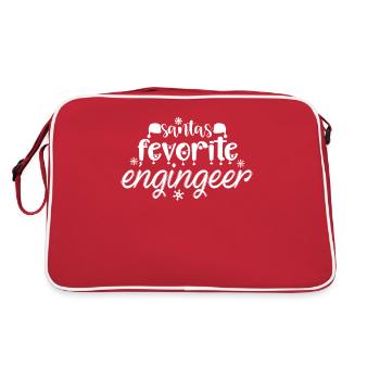Santa's dearest engineer gift - Retro Bag - red/white - Back