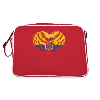 Ecuador Heart Flag Flag Spanish - Retro Bag - red/white - Back