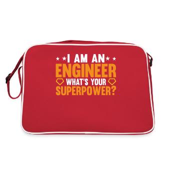 Engineer Brain Mechanical Engineering Electrical Engineering Math - Retro Bag - red/white - Back