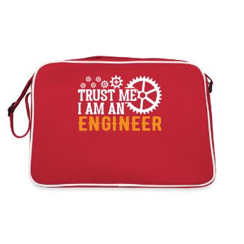 Engineer Brain Mechanical Engineering Electrical Engineering Math - Retro Bag - red/white - Back