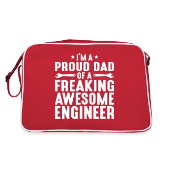 Engineer Brain Mechanical Engineering Electrical Engineering Son - Retro Bag - red/white - Back