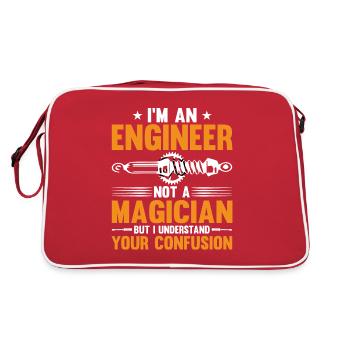 Engineer Brain Mechanical Engineering Electrical Engineering Math - Retro Bag - red/white - Back