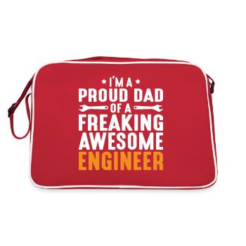Engineer Brain Mechanical Engineering Electrical Engineering Son - Retro Bag - red/white - Back