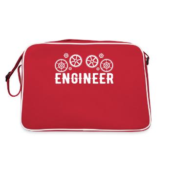 Engineer Brain Mechanical Engineering Electrical Engineering Math - Retro Bag - red/white - Back