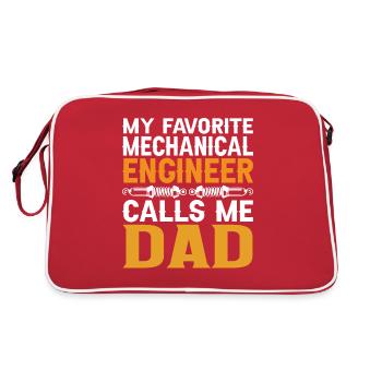 Engineer Brain Mechanical Engineering Electrical Engineering Son - Retro Bag - red/white - Back