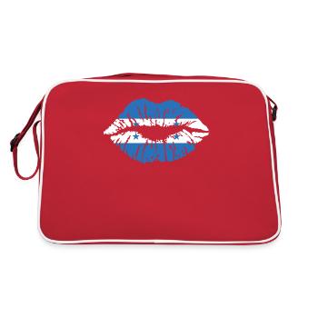 Drapeau national du Honduras République du Honduras Cœur - Sac Retro - rouge/blanc - Dos