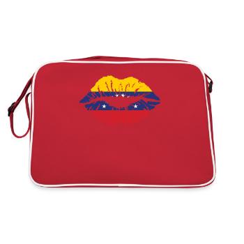 Venezuela Drapeau Drapeau Coeur Amérique du Sud Caracas - Sac Retro - rouge/blanc - Dos