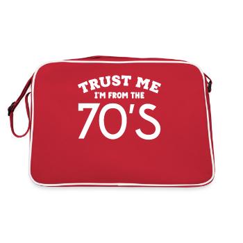 Born in the 70s anniversary gift 1970s - Retro Bag - red/white - Back