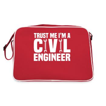 Civil Engineer Bridge Construction Statics Structural Engineer - Retro Bag - red/white - Back