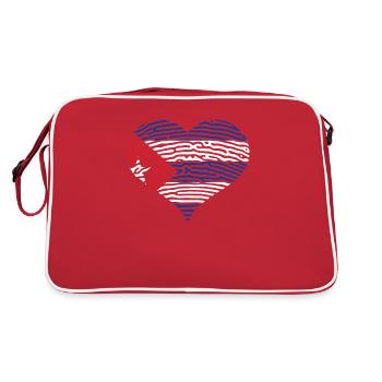 Drapeau de Cuba Drapeau du cœur Cubains - Sac Retro - rouge/blanc - Dos