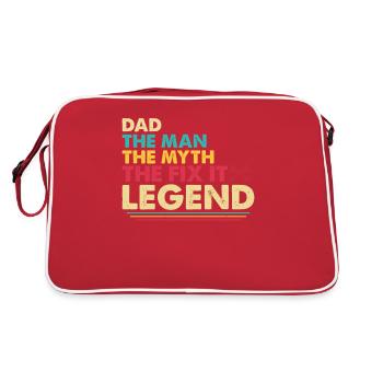 Father Tinkerer Do-it-yourselfer - Retro Bag - red/white - Back