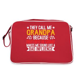 Grand-père la mauvaise influence - Sac Retro - rouge/blanc - Dos