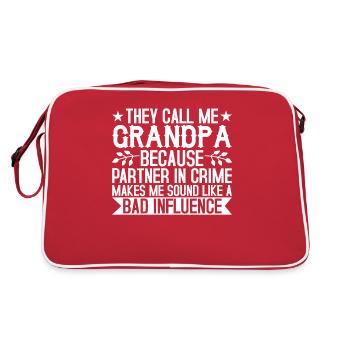 Grand-père la mauvaise influence - Sac Retro - rouge/blanc - Dos
