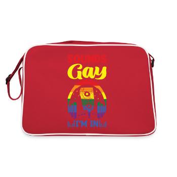 gay music gay lesbian gay lesbian gift - Retro Bag - red/white - Back