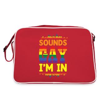 gay music gay lesbian gay lesbian gift - Retro Bag - red/white - Back