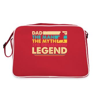 Batteur Père Batteur Batteur Papa - Sac Retro - rouge/blanc - Dos