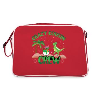 Cousin Dinosaurs Relatives Friends Cousins - Retro Bag - red/white - Back