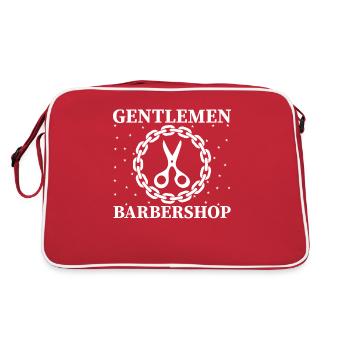 Fier Barbier Barbier Barbier Homme Barbier Barbiers - Sac Retro - rouge/blanc - Dos