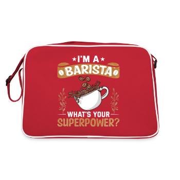 Proud Barista Profession Coffee Catering Espresso - Retro Bag - red/white - Back