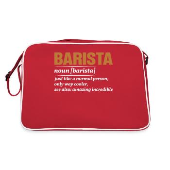 Proud Barista Profession Coffee Catering Espresso - Retro Bag - red/white - Back