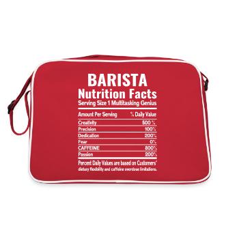 Proud Barista Profession Coffee Catering Espresso - Retro Bag - red/white - Back
