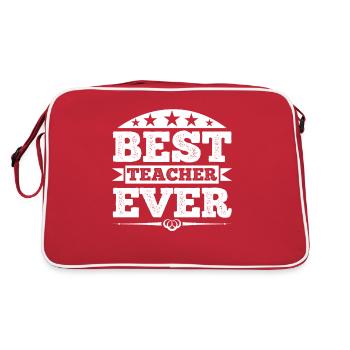 Math Physics Chemistry Sports Biology Teacher Profession - Retro Bag - red/white - Back