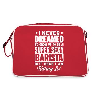 Proud Barista Profession Coffee Catering Espresso - Retro Bag - red/white - Back
