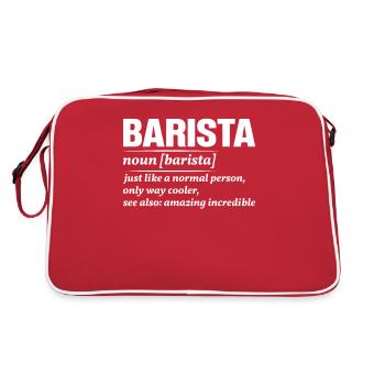 Proud Barista Profession Coffee Catering Espresso - Retro Bag - red/white - Back