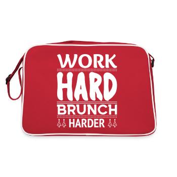 Brunch -Late Breakfast Lunch Breakfast Food - Retro Bag - red/white - Back