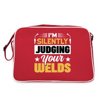Welder Profession Heat Steel Gas TIG MAG Welding - Retro Bag - red/white - Back