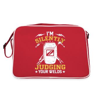 Welder Profession Heat Steel Gas TIG MAG Welding - Retro Bag - red/white - Back