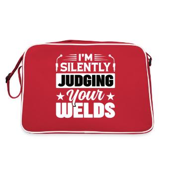 Welder Profession Heat Steel Gas TIG MAG Welding - Retro Bag - red/white - Back