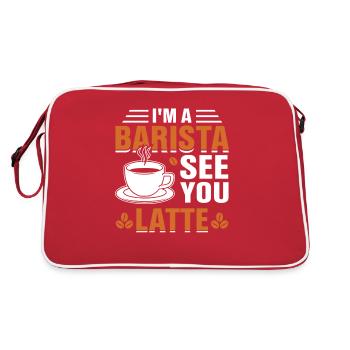 Proud Barista Profession Coffee Catering Espresso - Retro Bag - red/white - Back