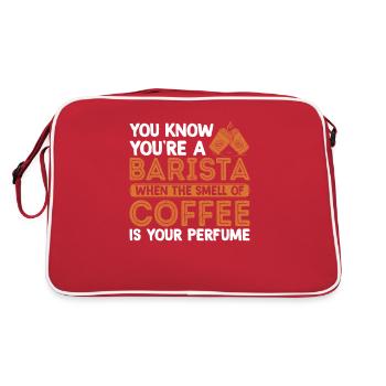 Proud Barista Profession Coffee Catering Espresso - Retro Bag - red/white - Back
